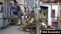 Imágenes del ciclón Sandy. 