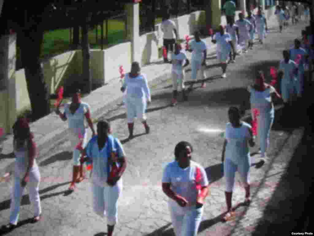 Damas de Blanco en el Santuario del Cobre 