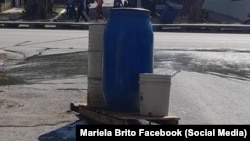 Tanques de agua en Calle K, en el Vedado, La Habana